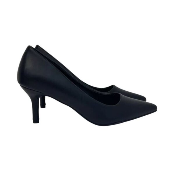 CHASE+CHLOE / Julian-1 / Black / Faux Leather / Pointed / Toe / Pumps With 2.5" - Picture 3 of 8